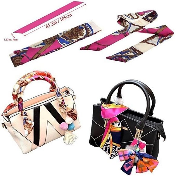 Twilly Orange&Blue Scarf - Picture 3 of 3